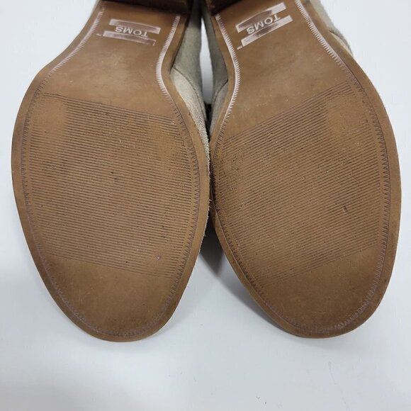 Toms Women's Lunata Taupe Lace Up Suede and Material Booties in a Size 9 - Picture 11 of 16